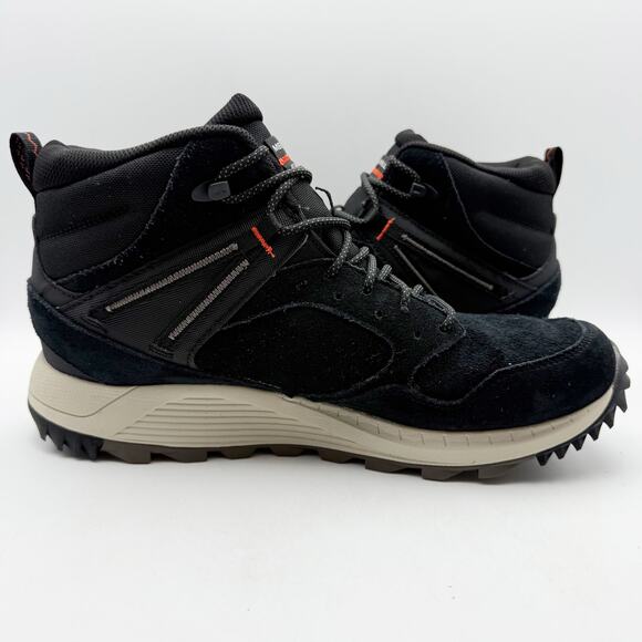 Merrell Mens Wildwood Mid LTR Hiking Boots US 11.5 M Black Waterproof EUC - Picture 3 of 12